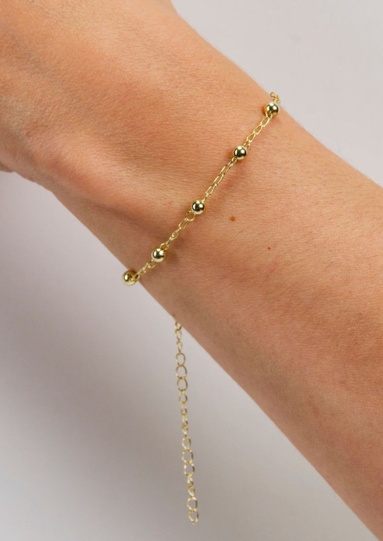PULSERA PALLINE BAÑO EN ORO-1