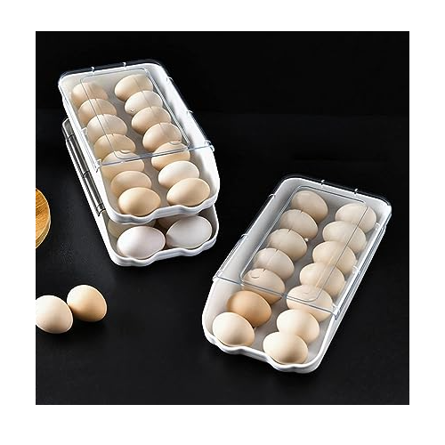 Caja De Almacenamiento De Huevos Tapa Transparente-4