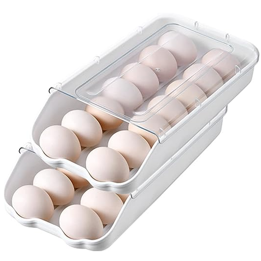 Caja De Almacenamiento De Huevos Tapa Transparente-5