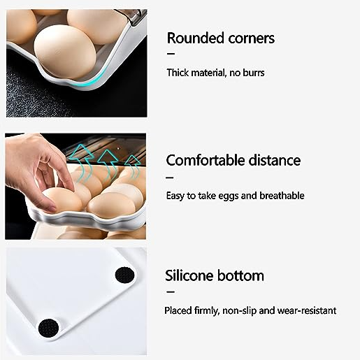 Caja De Almacenamiento De Huevos Tapa Transparente-1