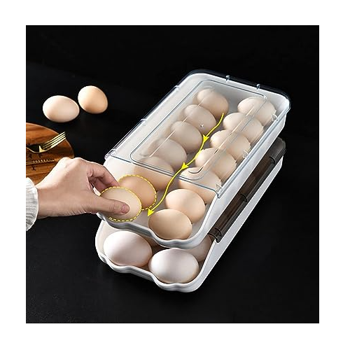Caja De Almacenamiento De Huevos Tapa Transparente-6