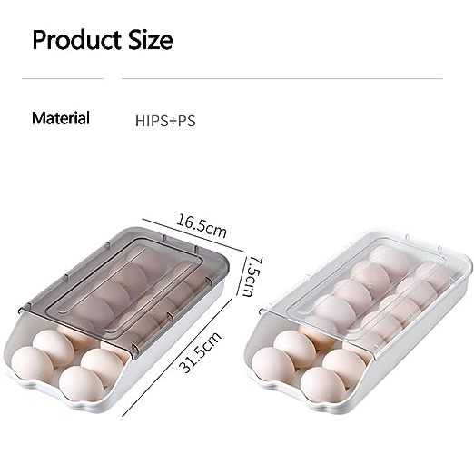 Caja De Almacenamiento De Huevos Tapa Transparente-2