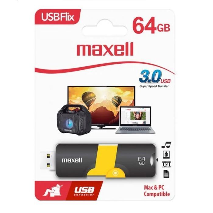 Pendrive Maxell Flix 64 gb USB 3.0 -0