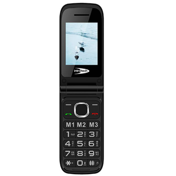 Celular INTROTECH Senior Phone 4G Boton SOS Chip Incluido Clamshell