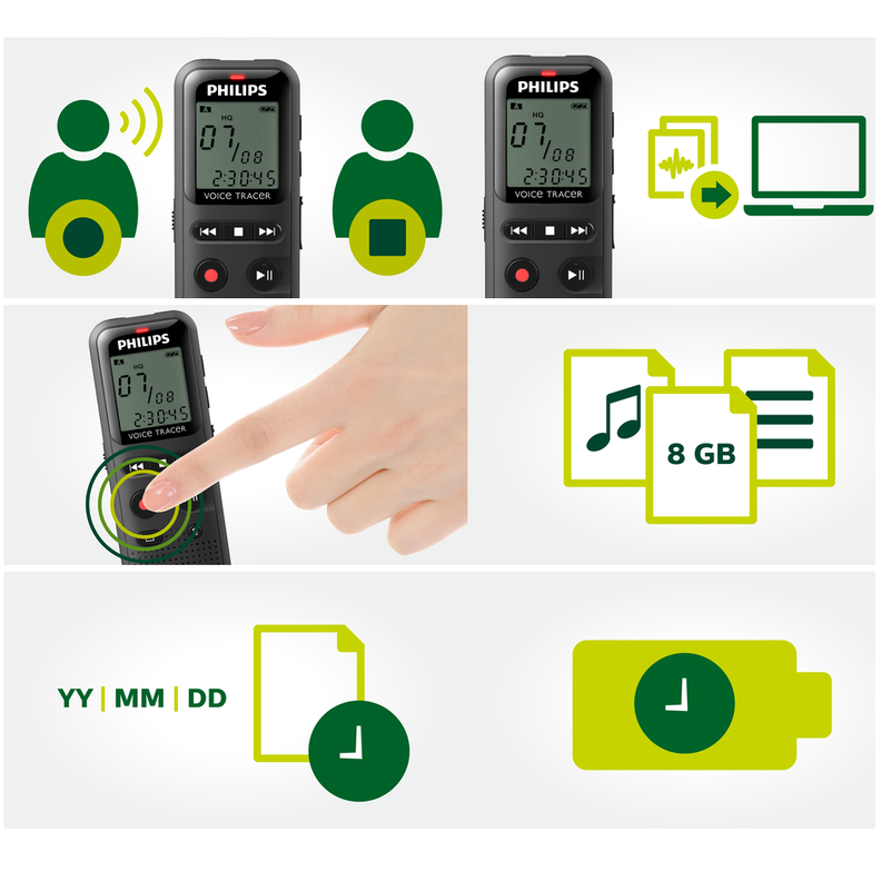 Grabadora De Voz Philips DVT1160-4