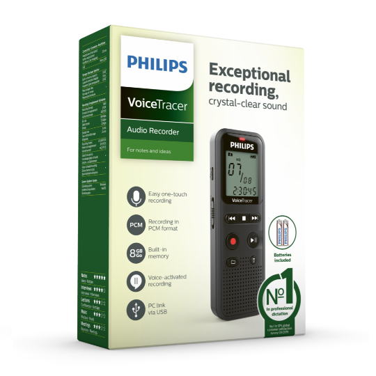 Grabadora De Voz Philips DVT1160-1