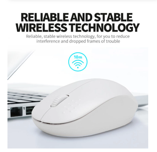 Mouse Ratón Inalámbrico Recargable Bluetooth Dual 24G Blanco-2