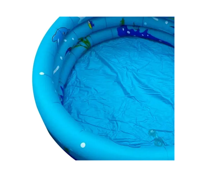 Piscina Inflable Para Niños De Peces 90 Cm-3