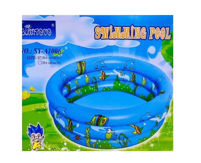 Piscina Inflable Para Niños De Peces 90 Cm-4