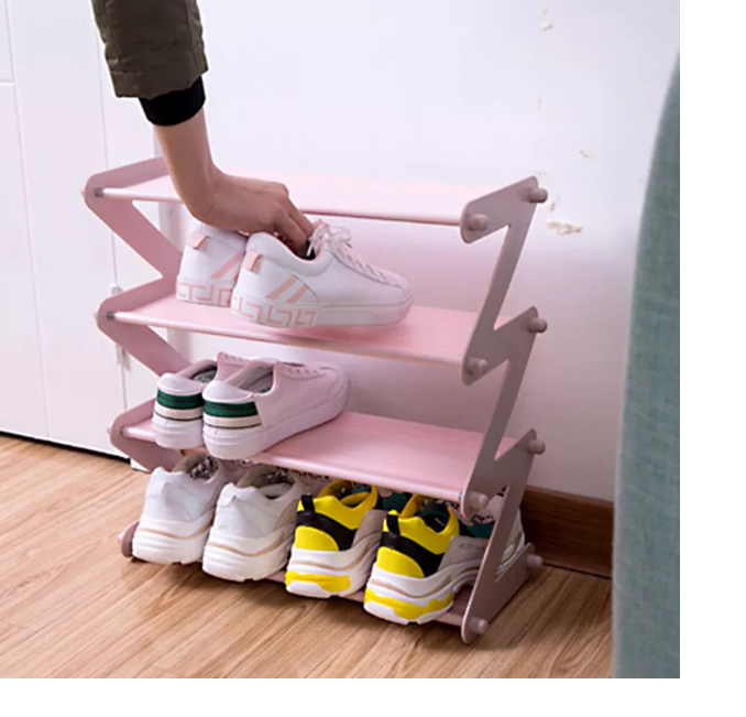 Zapatero Estante Organizador De Zapatos De 4 Niveles Rosado-6