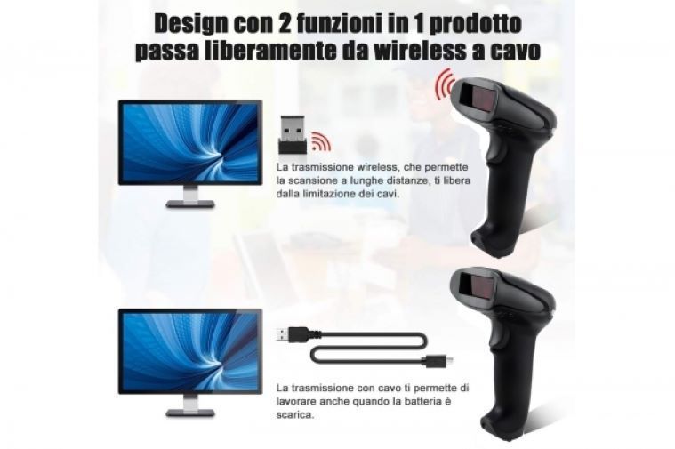 Lector De Código De Barras Pistol Escáner Laser Usb-3