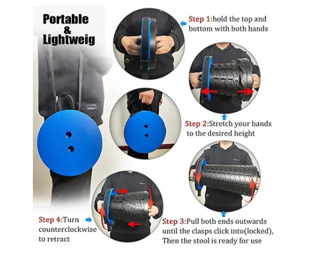 Silla Taburete Plegable Portátil Para Interior Y Exterior-5