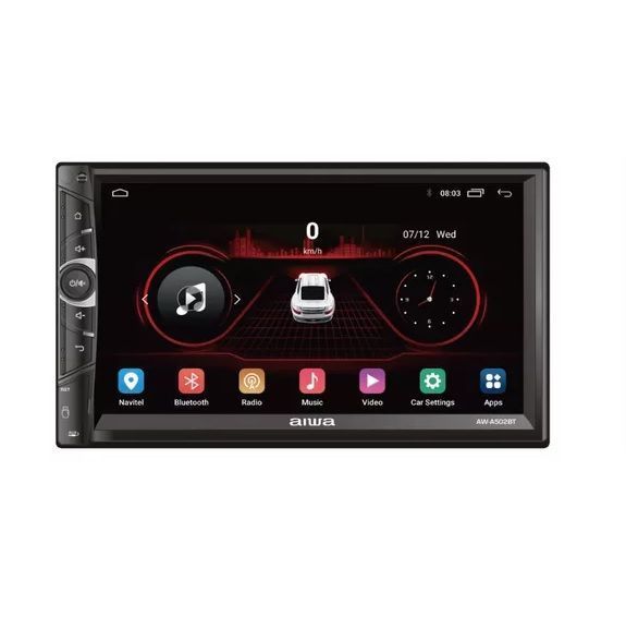 Radio para Auto Aiwa Aw-a502bt 2 Din Android Touch Hd De 7'' Color Negro-0