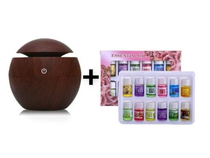 Pack Humidificador Aroma Difusor + 12 Aceites Esenciales De 3ML-6