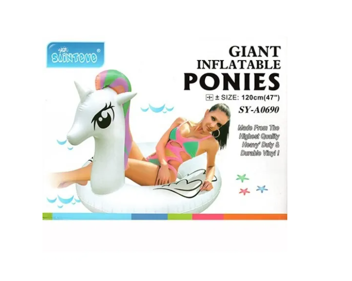 Flotador De Pony Inflable Para Piscinas Playas-2