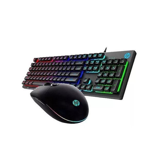 Kit Teclado y Mouse retroiluminado Gamer  Modelo HP KM300F-2