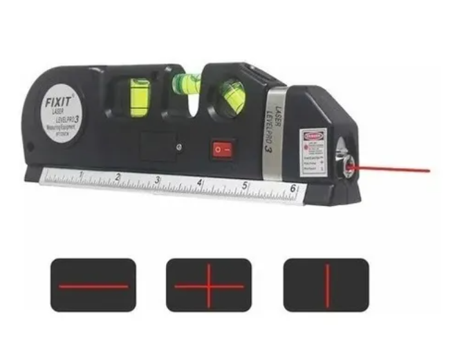 Nivel Laser Level Pro 3 Cinta Métrica Nivelación Profesional-2