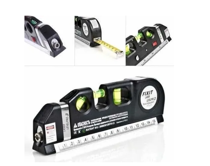 Nivel Laser Level Pro 3 Cinta Métrica Nivelación Profesional-1