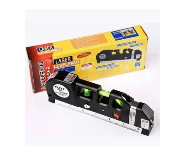 Nivel Laser Level Pro 3 Cinta Métrica Nivelación Profesional-3
