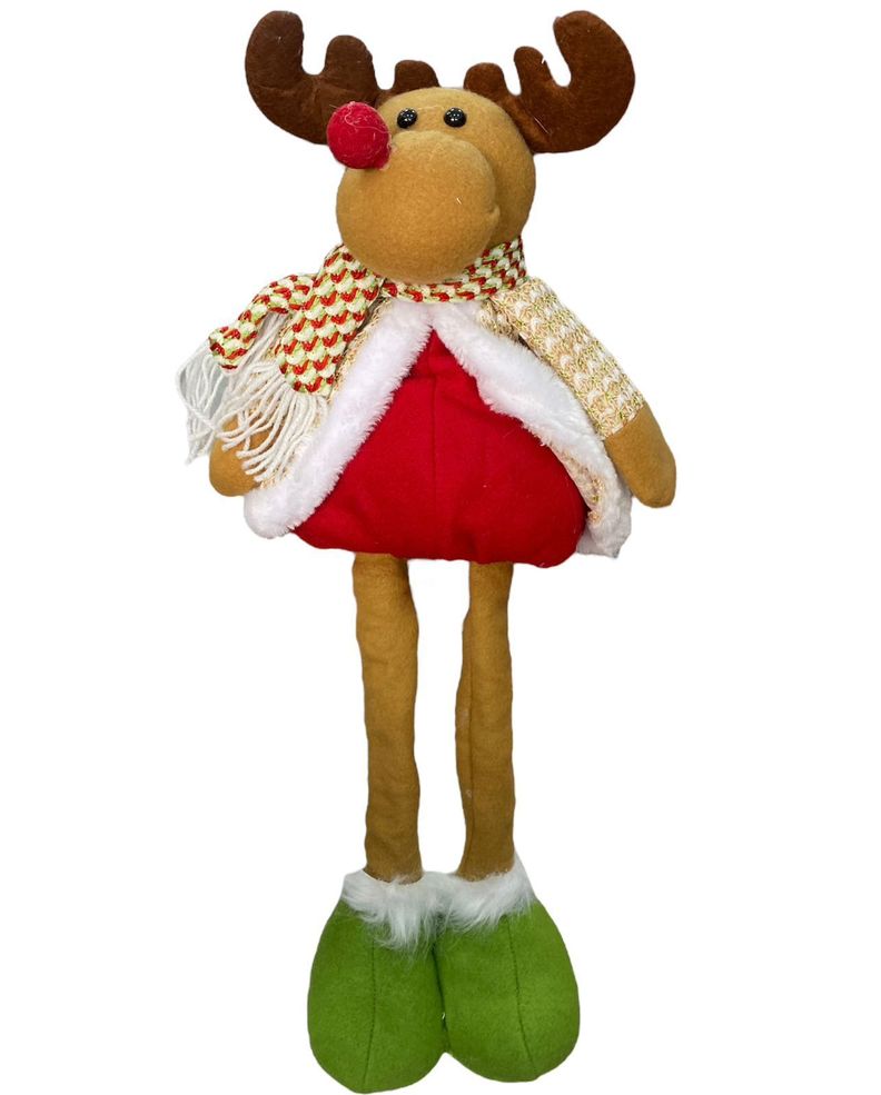Pack 3 Muñecos Monos Patas Largas Navidad Decoración 50cm-3