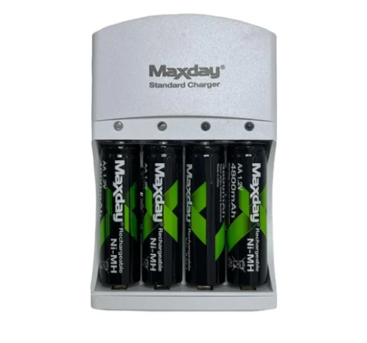 Kit Cargador De Pilas + 4 Pilas Doble A De 4800 Mah -0