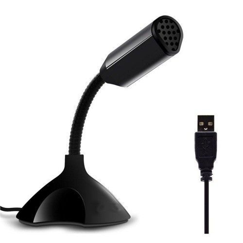 Micrófono Usb Para Pc Laptop Notebook Para Escritorio Flexible-0