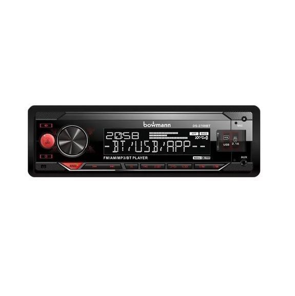 Radio De Auto Bowmann DS-2700BT Con USB, Bluetooth Y Lector De Tarjeta SD-0