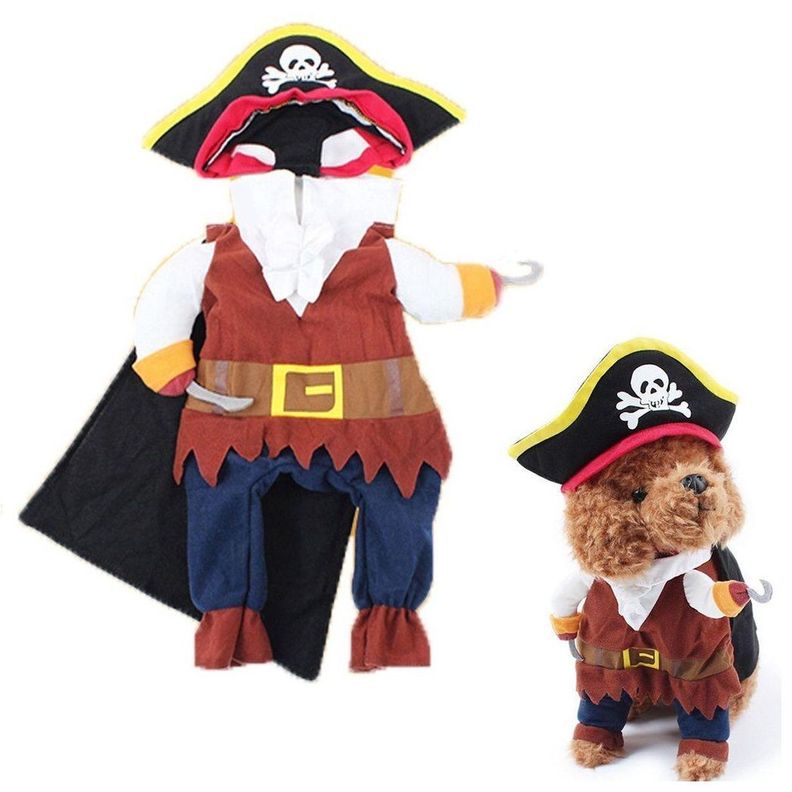 Disfraz De Pirata Para Perros, Ropa de Halloween Para Mascotas-0