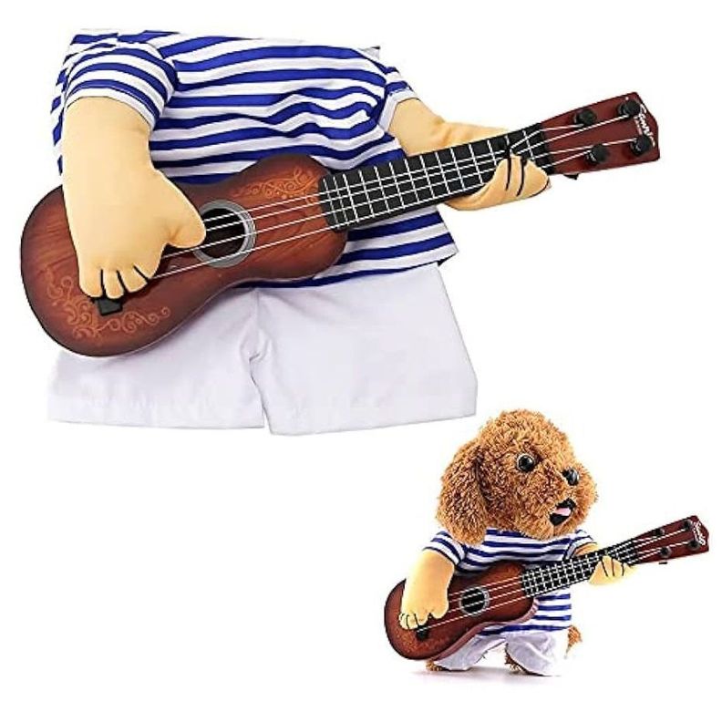 Disfraz Divertido Para Mascotas De Guitarrista Halloween-4