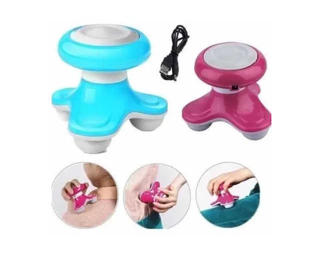 Mini Masajeador Corporal Eléctrico Portátil Multicolor-5