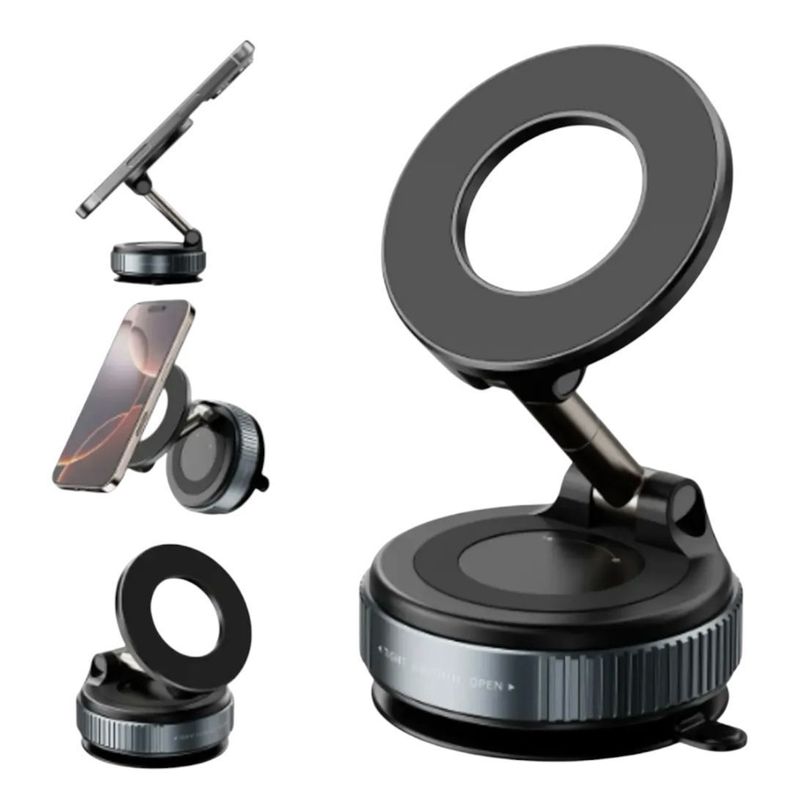 Soporte Plegable Vidvie Magnético Para Celular 360 Con Ventosa HC1551