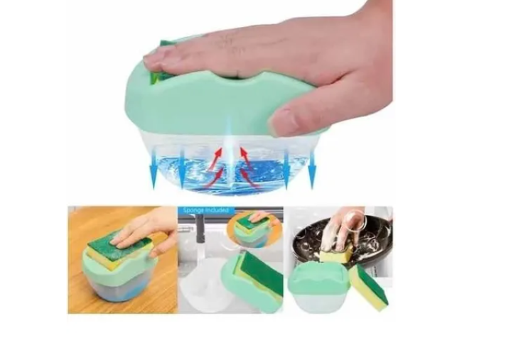 Dispensador De Lavalozas Manual Con Esponja Incluida-3