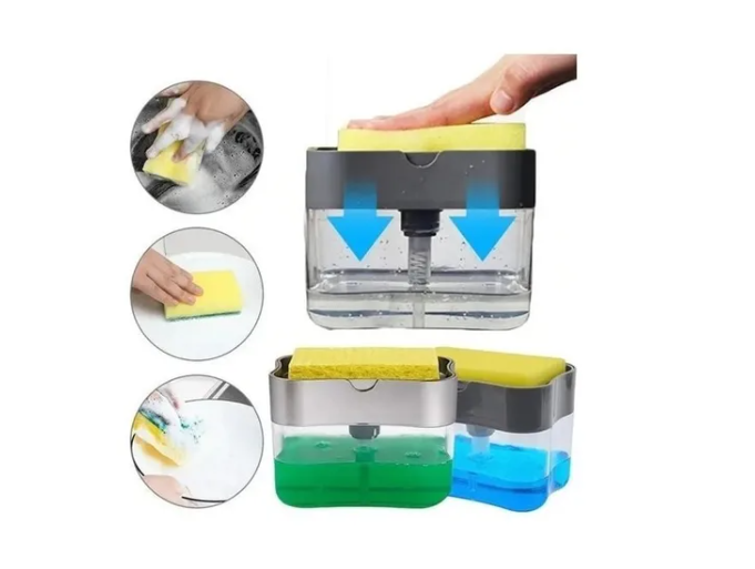 Dispensador De Lavalozas Manual Con Esponja Incluida-2
