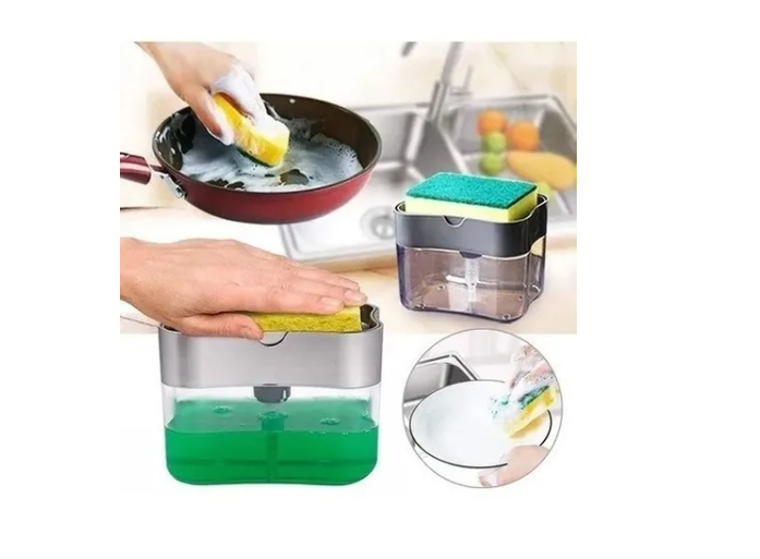 Dispensador De Lavalozas Manual Con Esponja Incluida-6