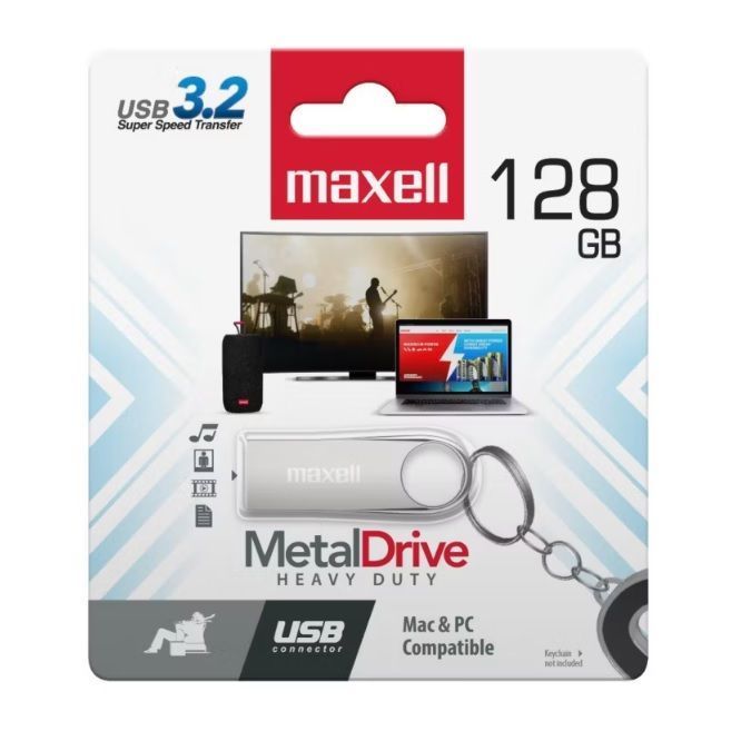 Pendrive Maxell Metal 128gb Usb 3.2-0