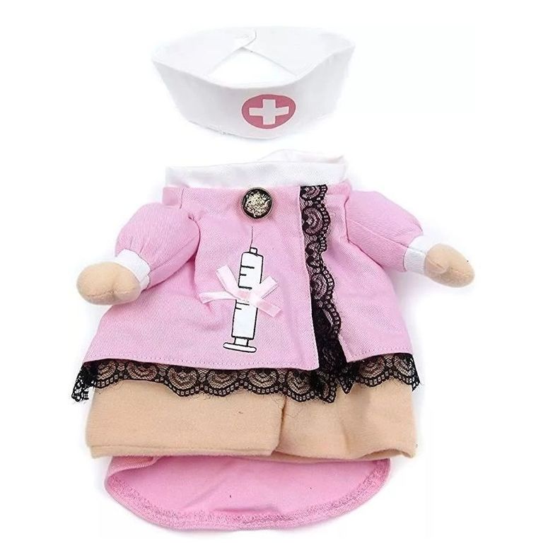 Disfraz De Enfermera Para Mascotas Rosado-1