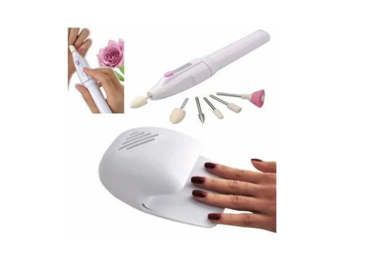 Set Uñas Manicure Moldeador Inalámbrico Y Maquina De Secado-2