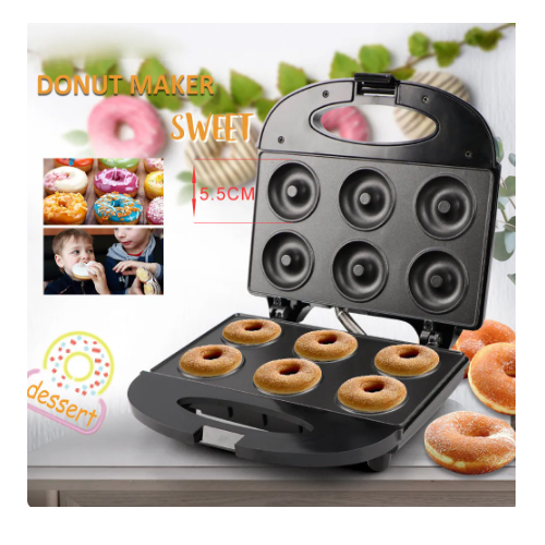 Maquina Para Hacer Mini Donas Capacidad 6 Unidades-4