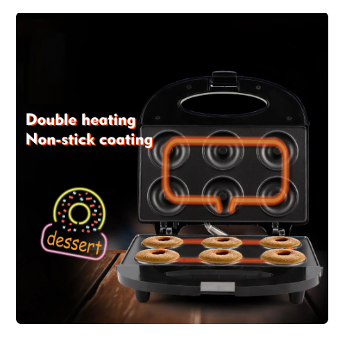 Maquina Para Hacer Mini Donas Capacidad 6 Unidades-2