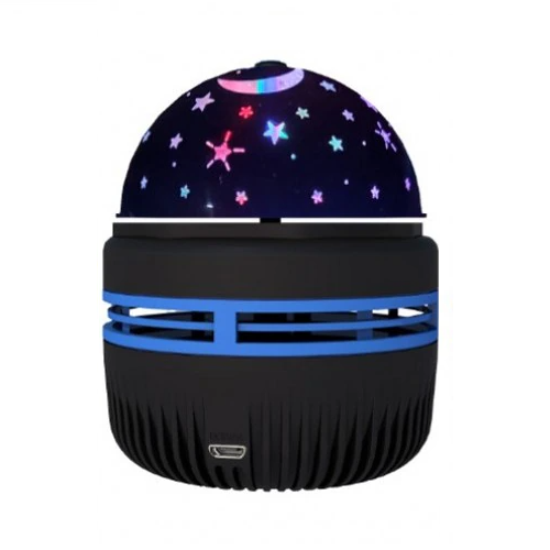 Mini Proyector De Luz De Cielo Estrellado Y Luna Esfera Giratoria USB-0