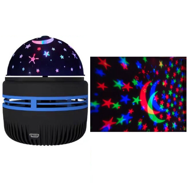 Mini Proyector De Luz De Cielo Estrellado Y Luna Esfera Giratoria USB-2