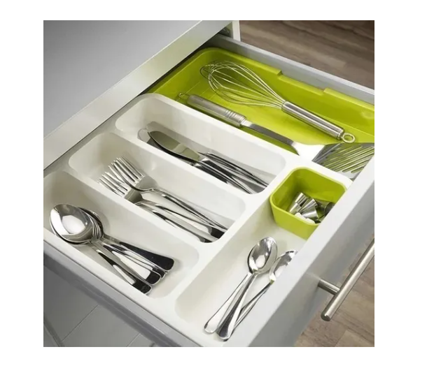 Organizador De Cubiertos Cucharas Servicios Multifunción Extensible-5