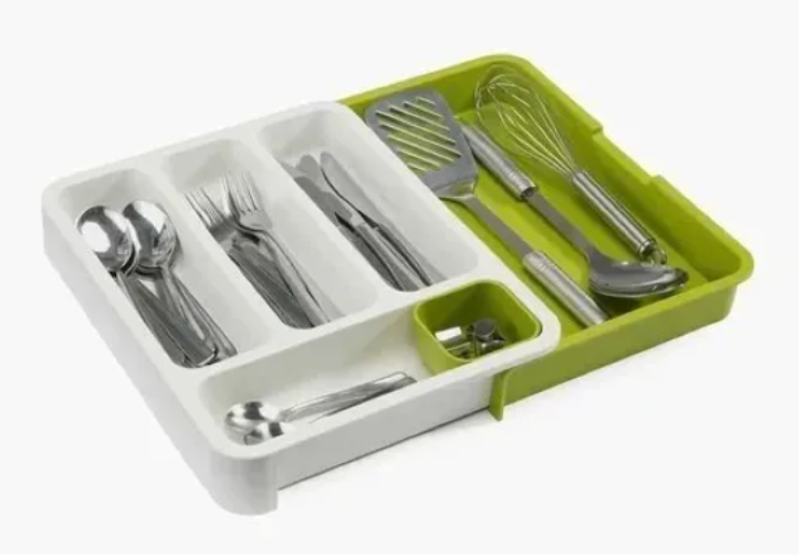 Organizador De Cubiertos Cucharas Servicios Multifunción Extensible-0