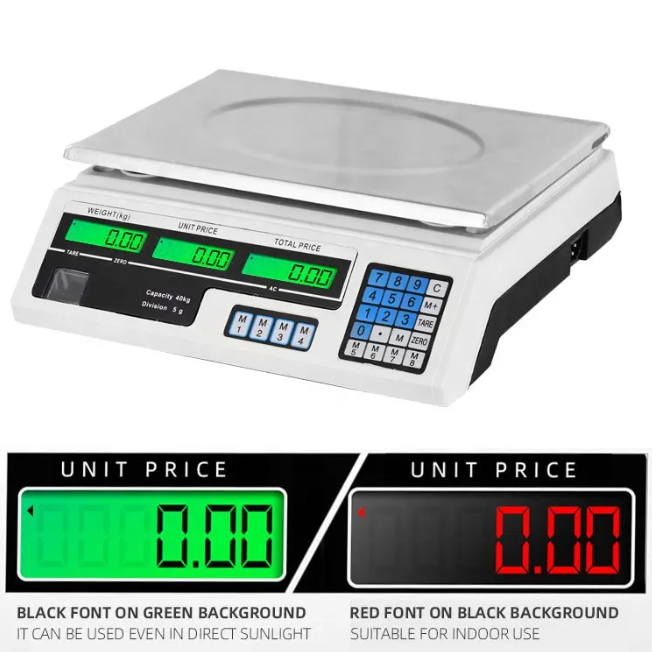 Báscula Digital De Cálculo De Precio Electrónico Bandeja De 40 kg-0