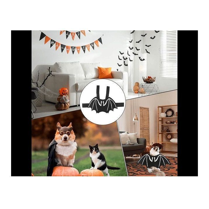 Disfraz De Murciélago Halloween Para Mascotas-2