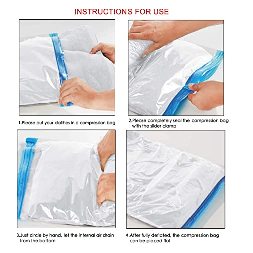 Pack 5 Bolsas De Almacenamiento Al Vacío Para Ahorro De Espacio 60x80-2