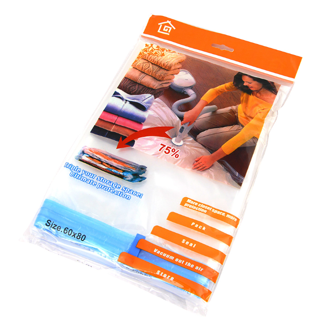Pack 5 Bolsas De Almacenamiento Al Vacío Para Ahorro De Espacio 60x80-5