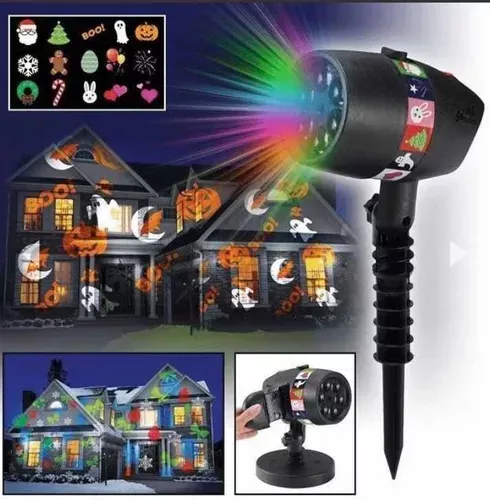 Proyector De Luces Para Navidad Pascuas Fiestas Patrias-4