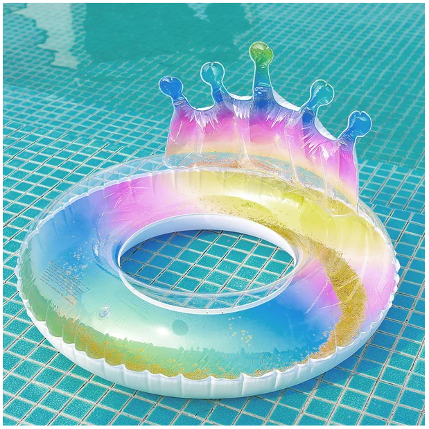 Flotador De Piscina 90cm Inflables De Corona-5