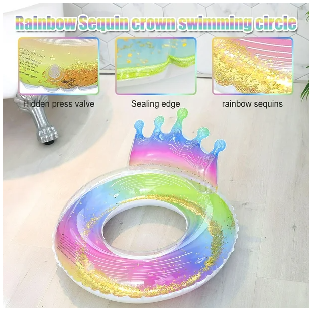 Flotador De Piscina 90cm Inflables De Corona-7